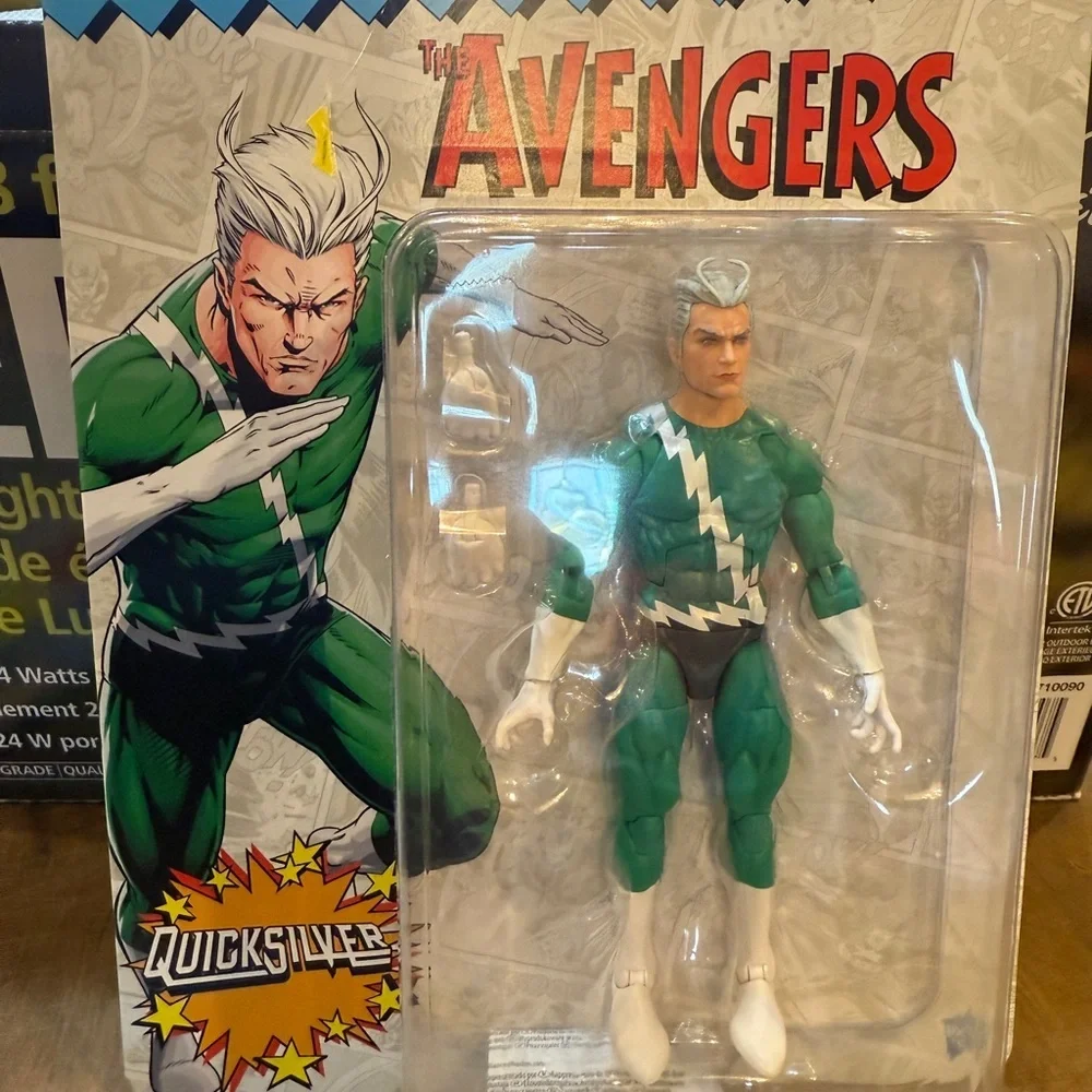 Marvel Ledgen’s Avenger’s Retro Quicksilver Jointed Action Figure Hasbro 6” NEW